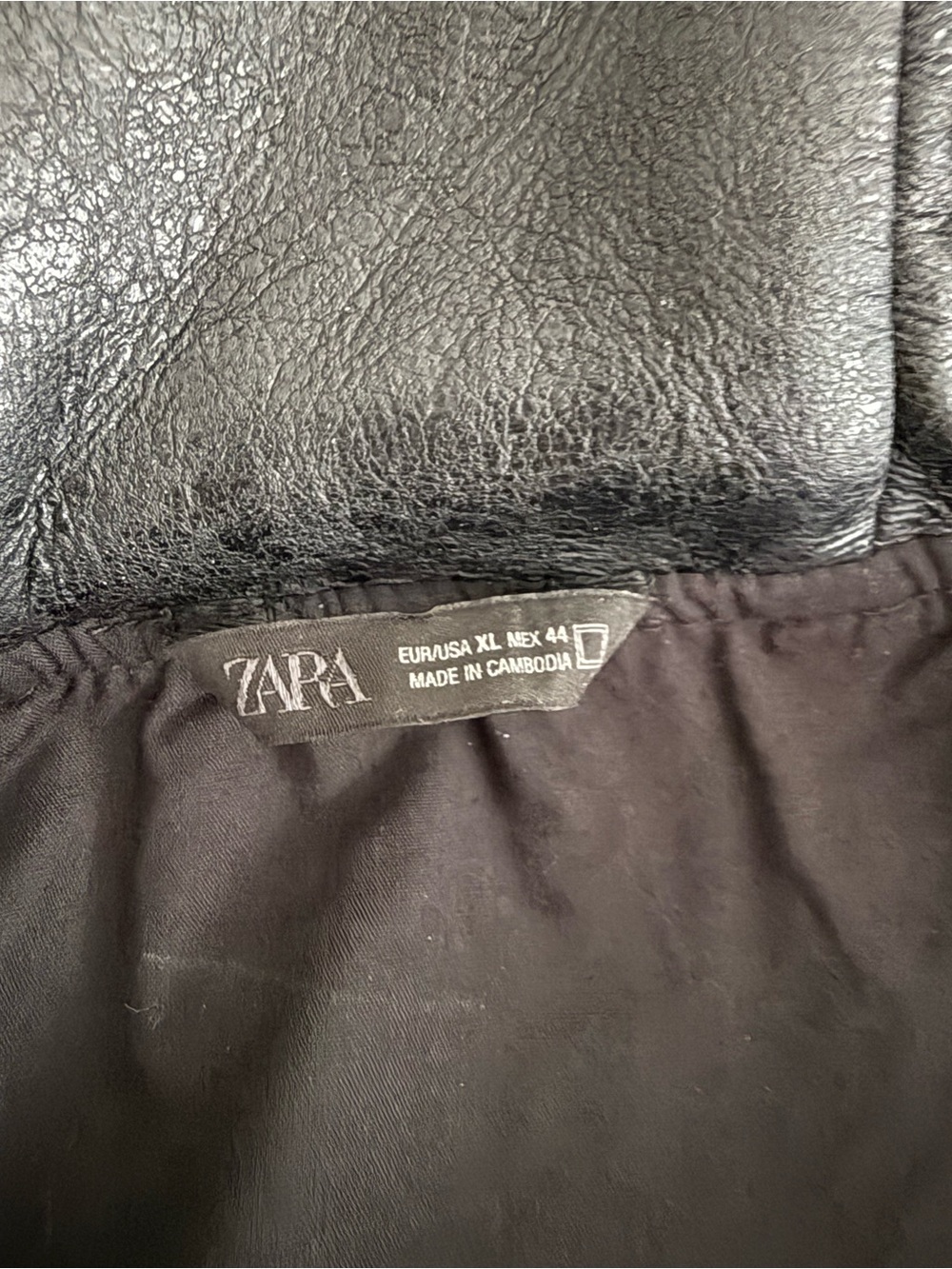 Zara Black Faux Leather Hooded Bomber - Picture 4 of 8